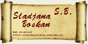 Slađana Boškan vizit kartica